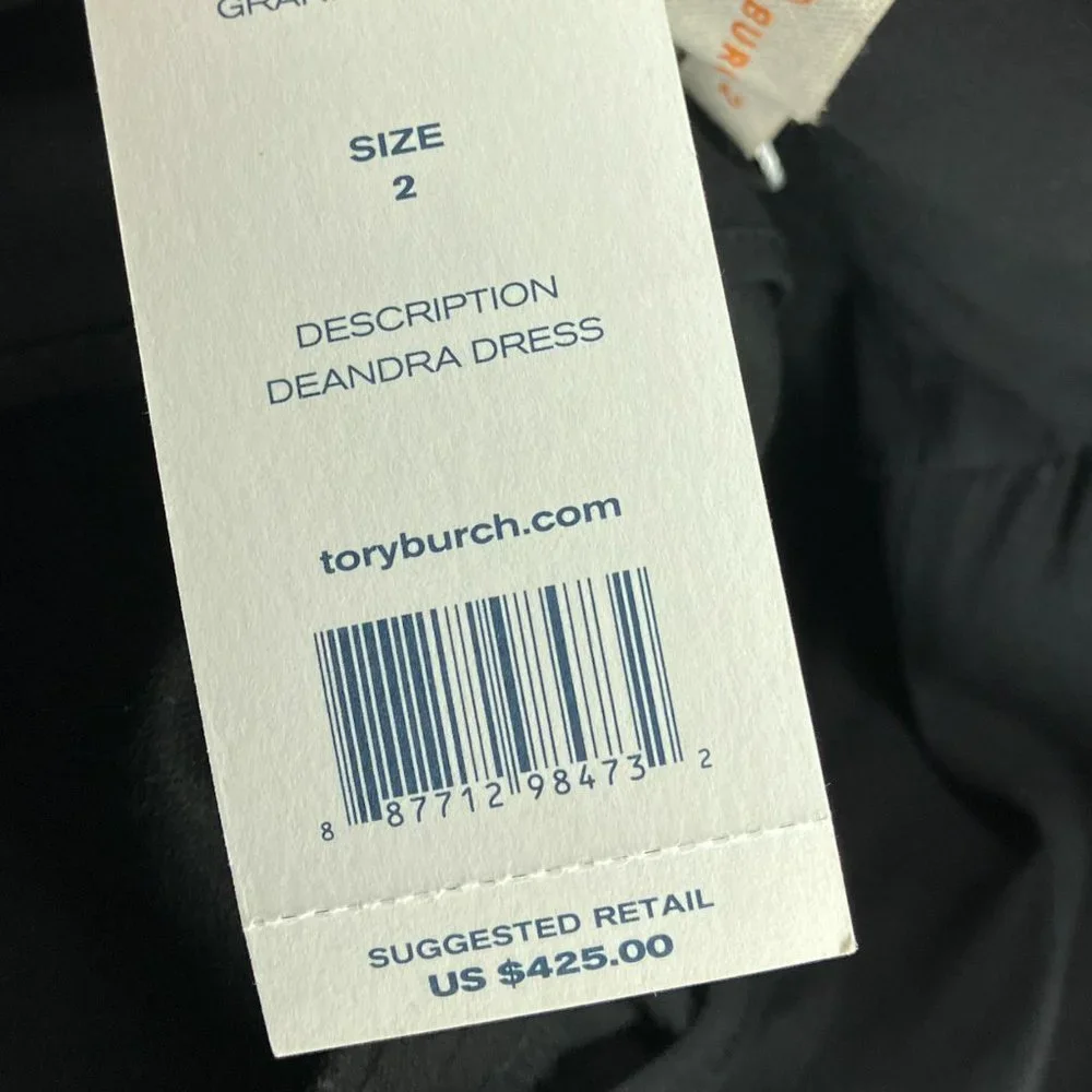 New Tory Burch Size 2‎ Deandra Mock Two Piece Metallic Tweed Shift Dress $425